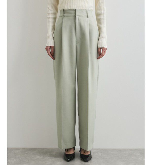 VIS「【美easy】コンフォートストレートワイドパンツ/イージーケア・UVケア・セットアップ対応」|スラックス|