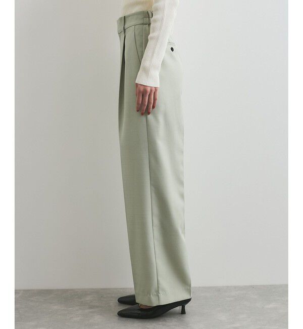 VIS「【美easy】コンフォートストレートワイドパンツ/イージーケア・UVケア・セットアップ対応」|スラックス|