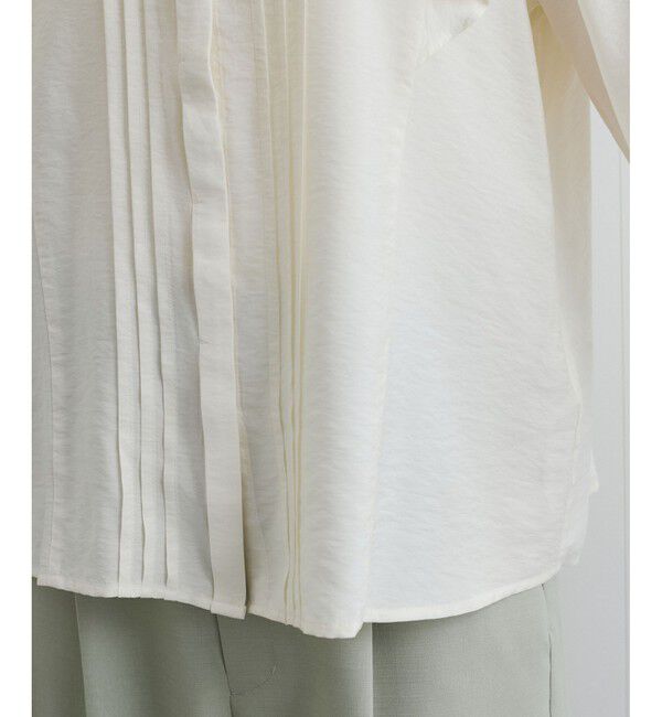 VIS「【洗える】フロントピンタックフリルブラウス」|シャツ・ブラウス|