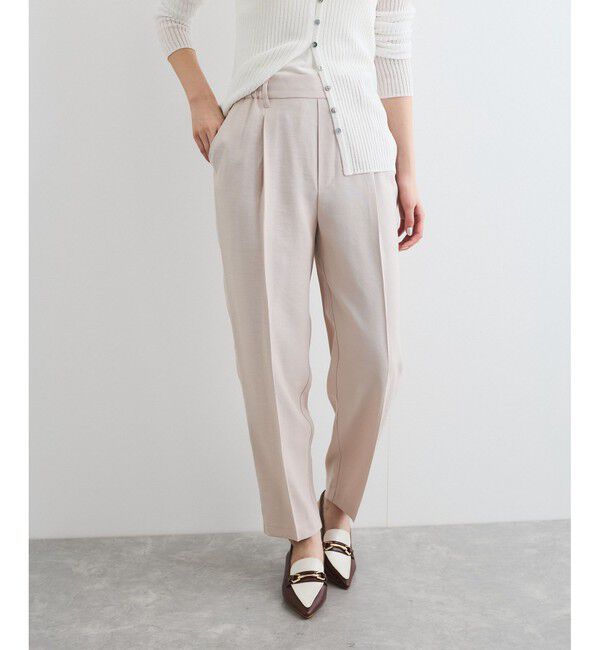 VIS「【接触冷感/洗える】 リラックステーパードパンツ」|チノ|