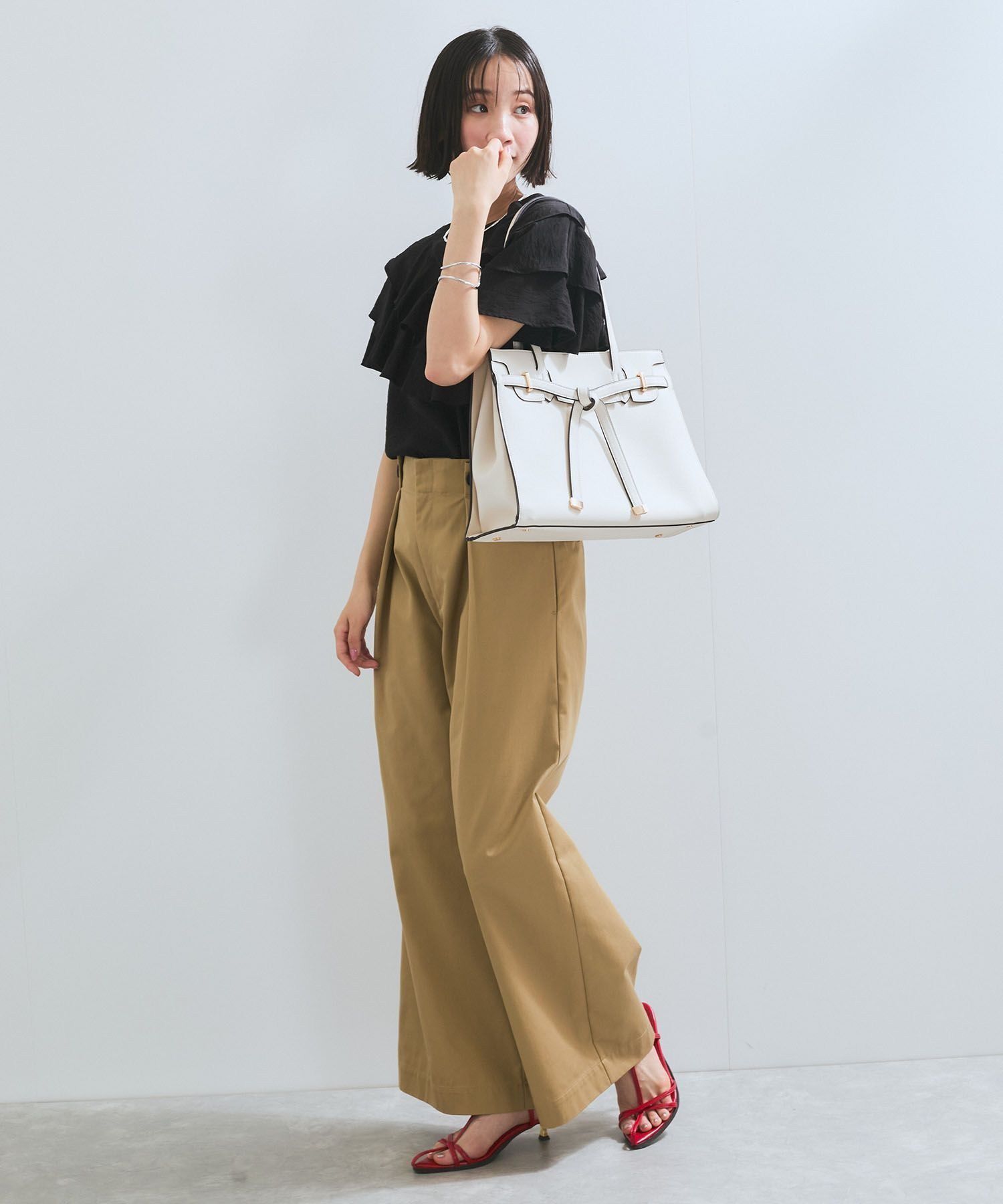 VIS「【A4収納】フラップタイトートバッグ」|トートバッグ|