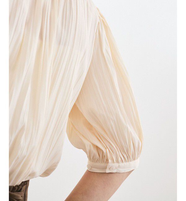 VIS「【2WAY】ビッグリボンハーフスリーブブラウス【洗える】」|シャツ・ブラウス|