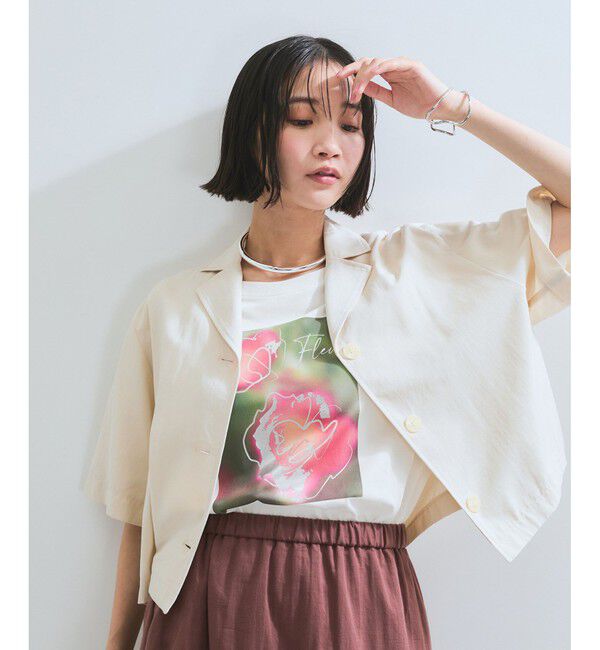 VIS「【接触冷感】箔グラフィックアートTシャツ」|Tシャツ・カットソー|