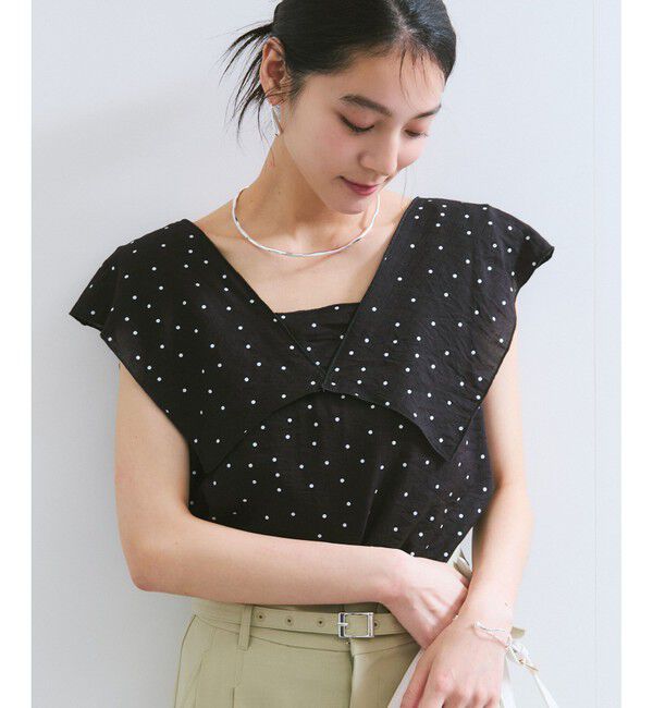 VIS「コンパクトビッグカラーブラウス」|シャツ・ブラウス|