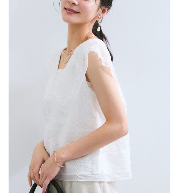 VIS「コンパクトビッグカラーブラウス」|シャツ・ブラウス|