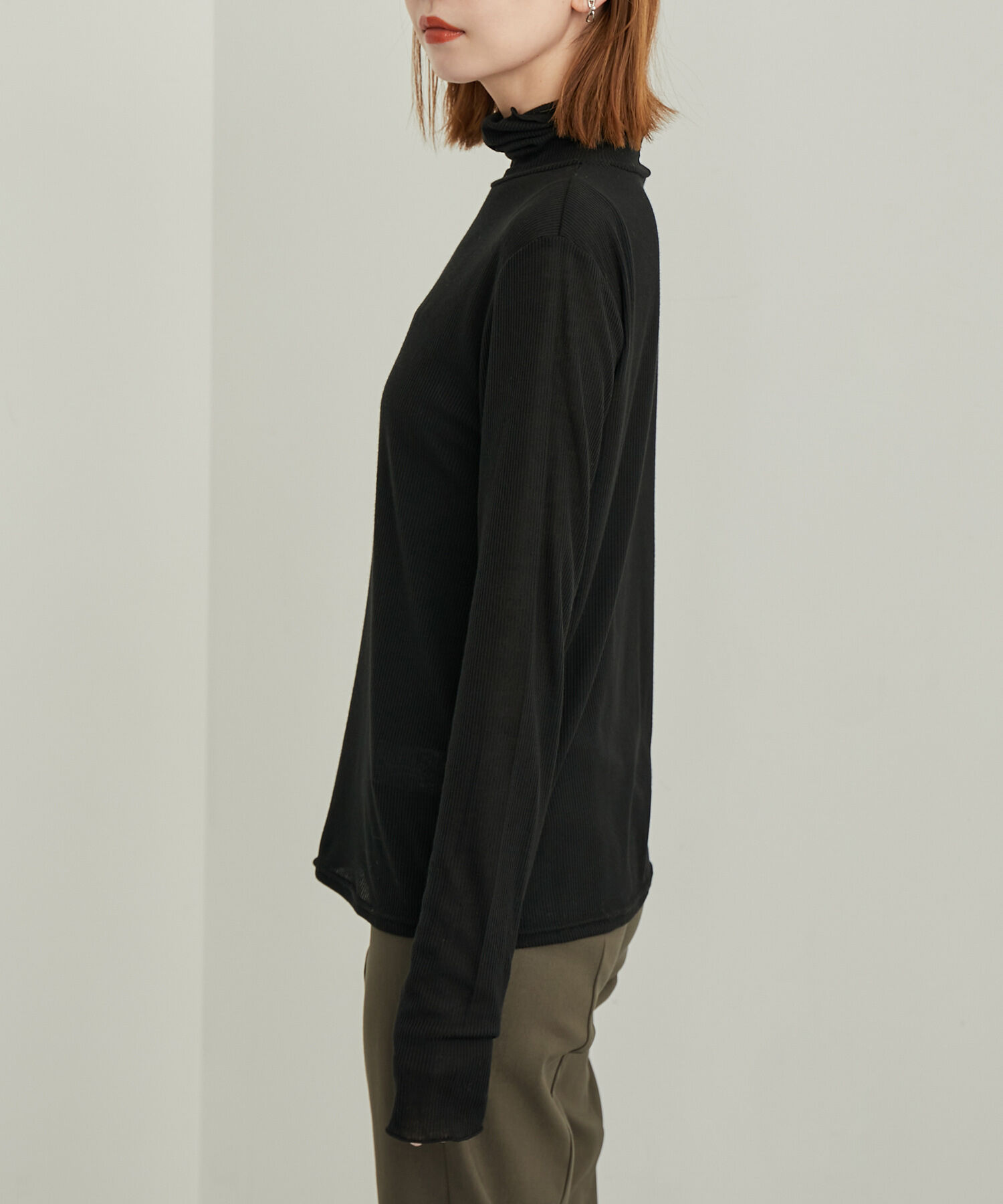 Rope&rsquo;Picnic「【WEB限定カラー: ライトグレー,イエロー】シアーカットタートル」|Tシャツ・カットソー|