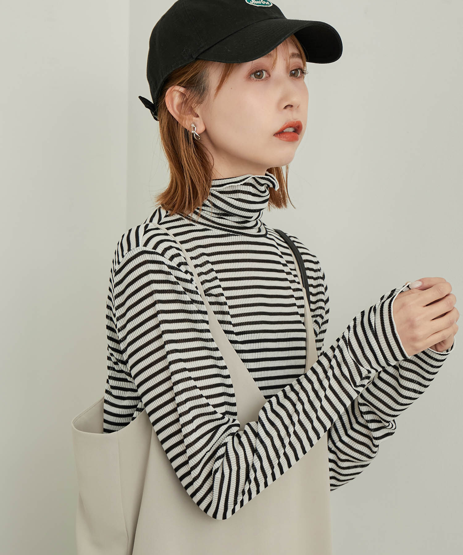 Rope&rsquo;Picnic「【WEB限定カラー: ライトグレー,イエロー】シアーカットタートル」|Tシャツ・カットソー|