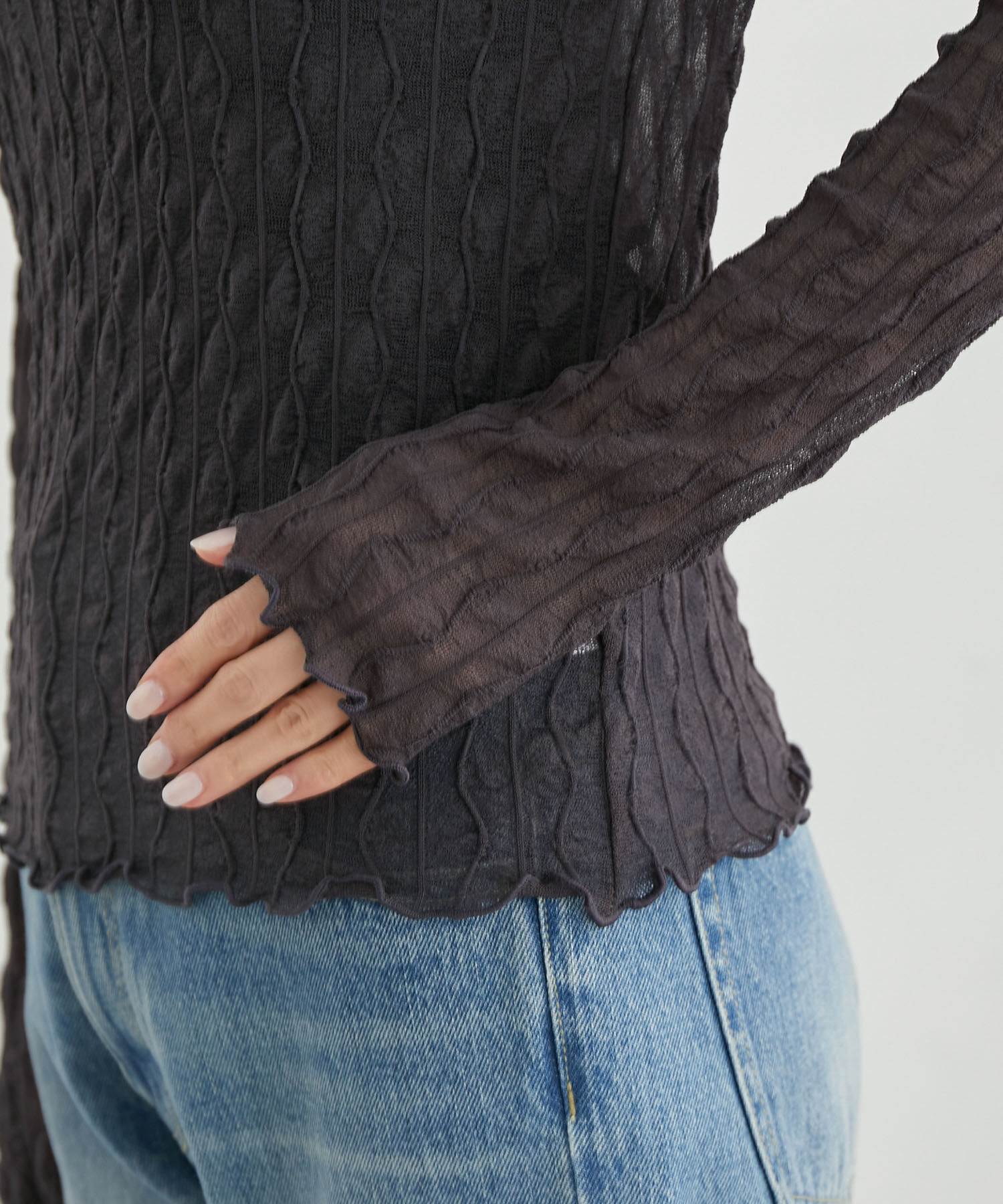 Rope&rsquo;Picnic「シアージャガードタートル」|Tシャツ・カットソー|