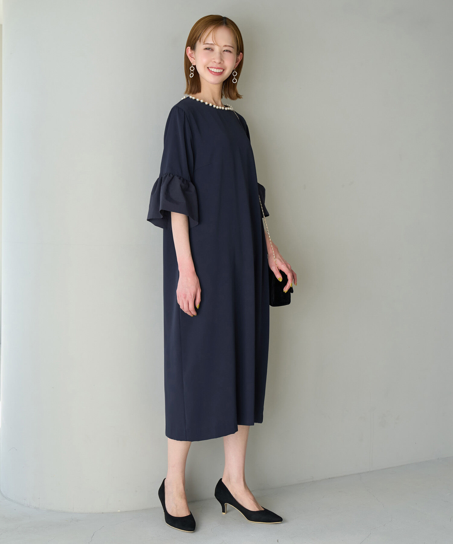 Rope&rsquo;Picnic「【一部店舗限定】【Mon E&rsquo;toile/モンエトワール】パールサックDress」|ドレス|