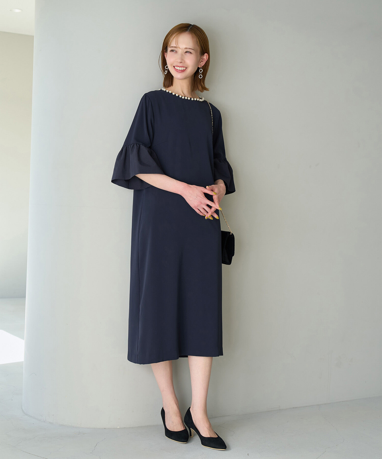Rope&rsquo;Picnic「【一部店舗限定】【Mon E&rsquo;toile/モンエトワール】パールサックDress」|ドレス|