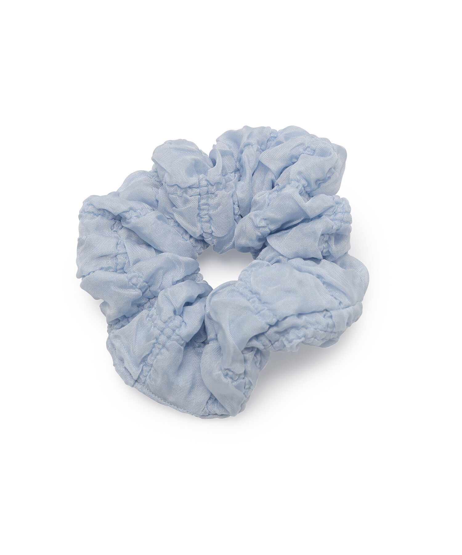 ROPE PICNIC PASSAGE「ポコポコジャガードシュシュ」|ヘアゴム・シュシュ|ブルー系(45)