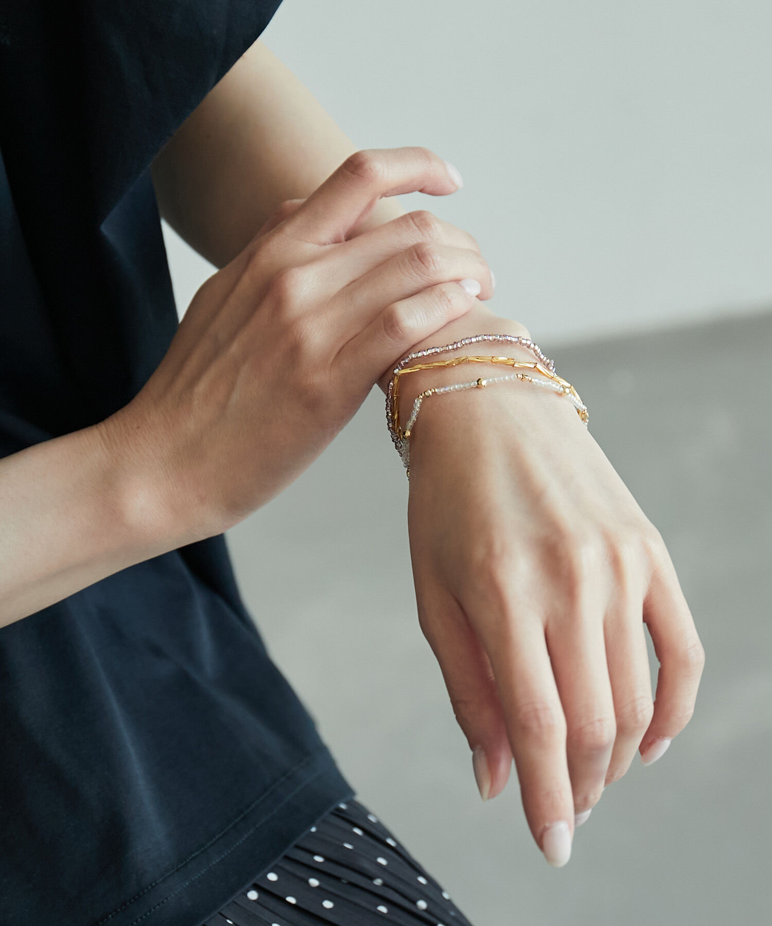 ROPE PICNIC PASSAGE「カラービーズ3本セットブレスレット」|ブレスレット・バングル|