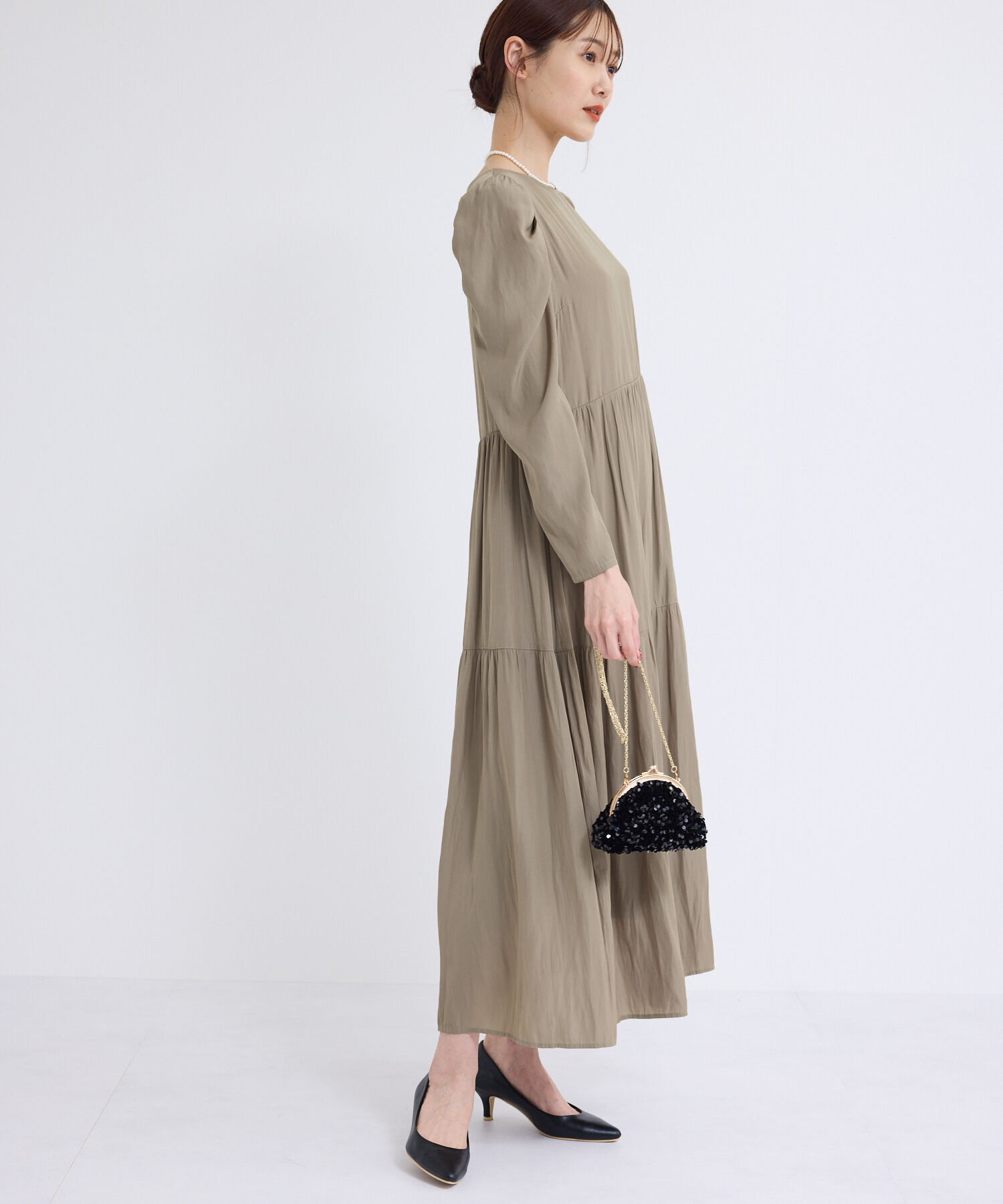 Rope&rsquo;Picnic「ティアードロングワンピース」|ワンピース|