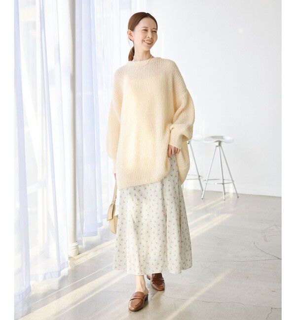 Rope&rsquo;Picnic「小花柄セミフレアロングスカート」|スカート|