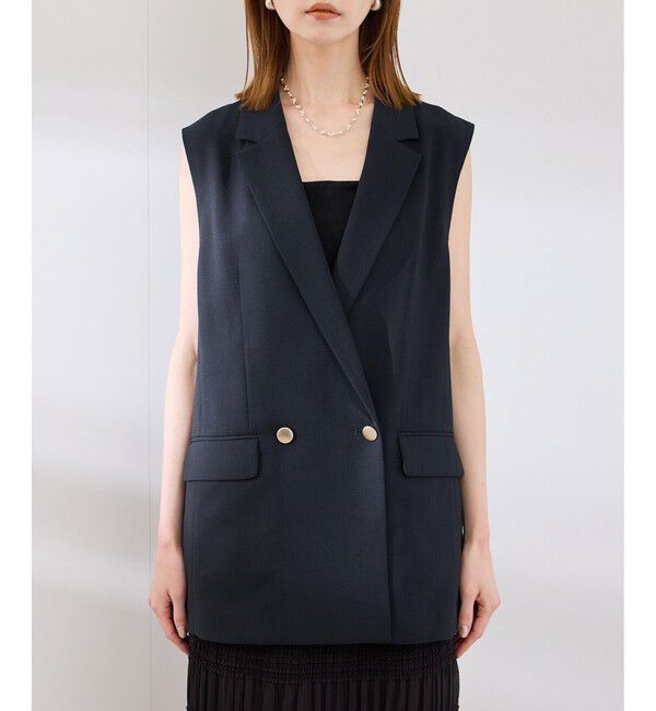 Rope&rsquo;Picnic「カナパ スリーブレスジレ/セットアップ対応・UV・抗菌防臭・接触冷感」|ベスト・ジレ|