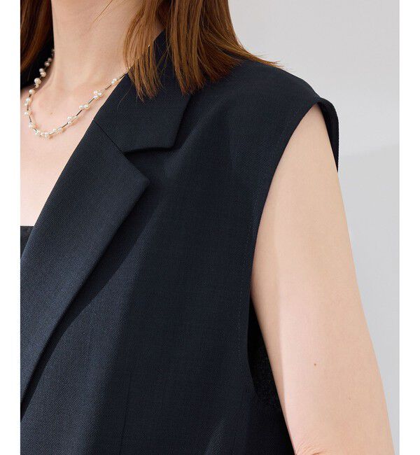 Rope&rsquo;Picnic「カナパ スリーブレスジレ/セットアップ対応・UV・抗菌防臭・接触冷感」|ベスト・ジレ|