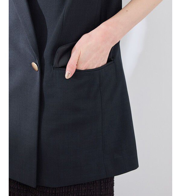 Rope&rsquo;Picnic「カナパ スリーブレスジレ/セットアップ対応・UV・抗菌防臭・接触冷感」|ベスト・ジレ|