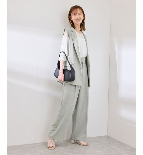 Rope&rsquo;Picnic「カナパ スリーブレスジレ/セットアップ対応・UV・抗菌防臭・接触冷感」|ベスト・ジレ|