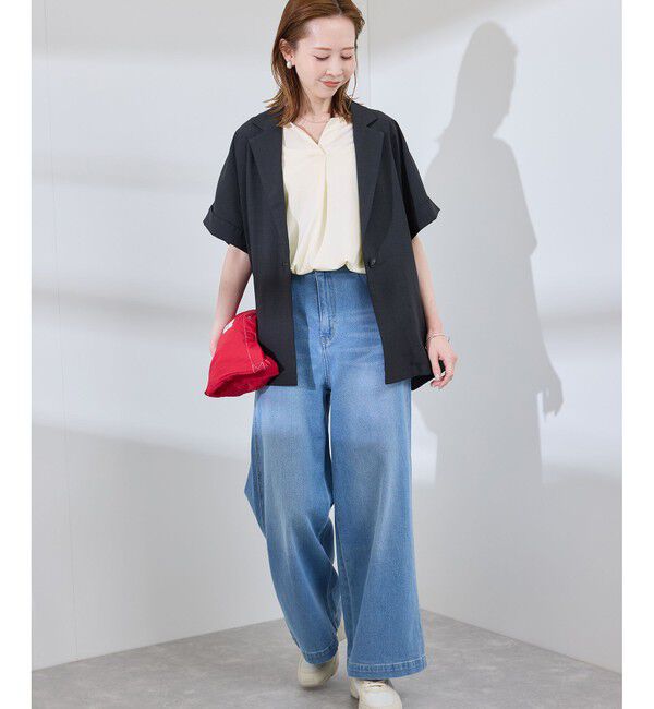 Rope&rsquo;Picnic「カットジョーゼットスキッパートップス」|Tシャツ・カットソー|