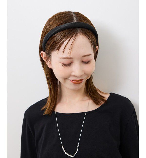 ROPE PICNIC PASSAGE「プレート付きサテンカチューシャ」|カチューシャ|