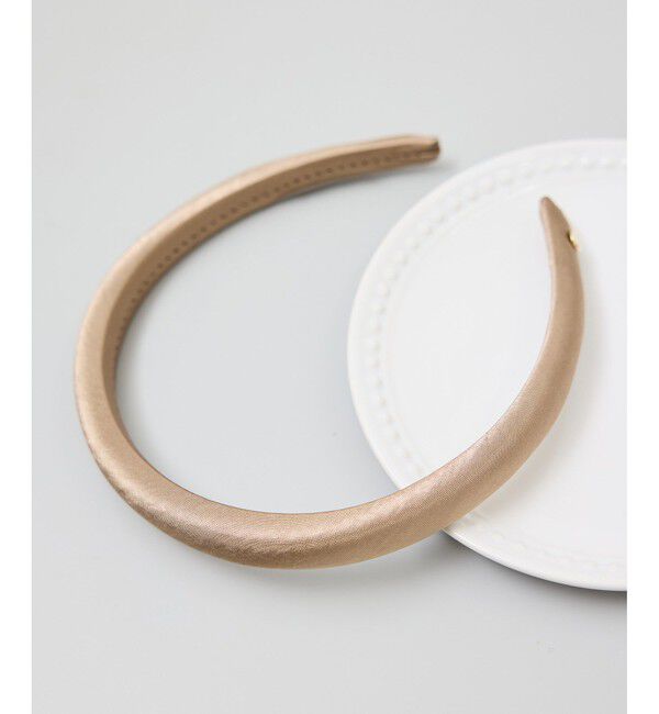 ROPE PICNIC PASSAGE「プレート付きサテンカチューシャ」|カチューシャ|ベージュ系(28)