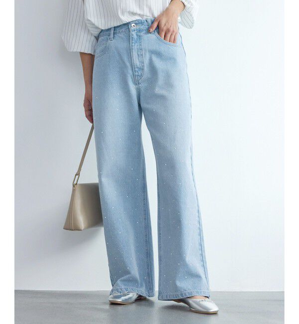 Rope&rsquo;Picnic「パールキラキラビジューデニム」|デニム|