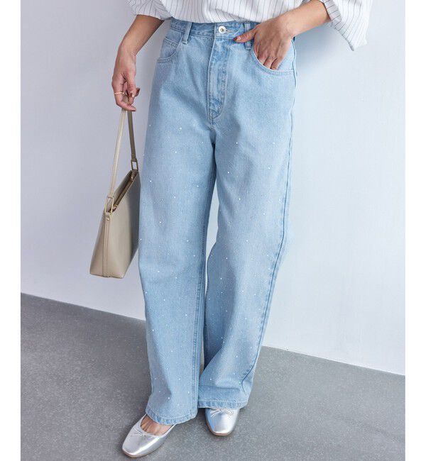 Rope&rsquo;Picnic「パールキラキラビジューデニム」|デニム|