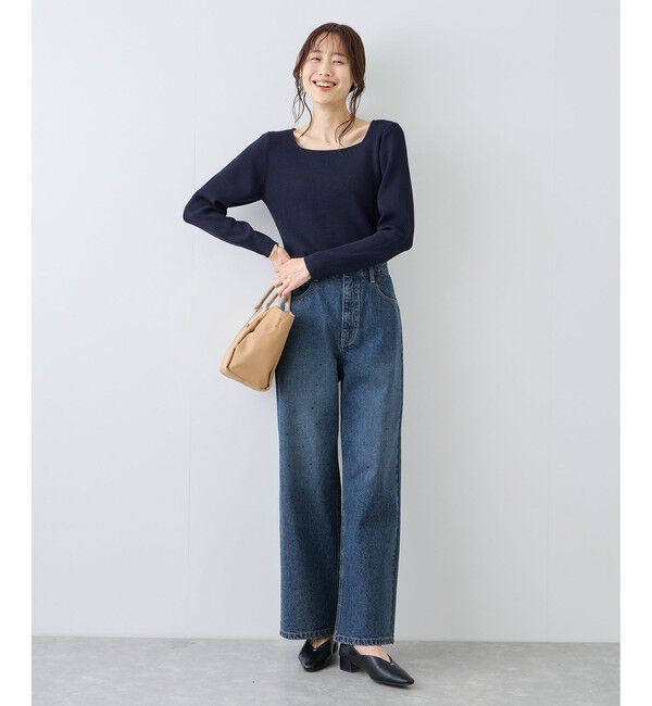 Rope&rsquo;Picnic「パールキラキラビジューデニム」|デニム|