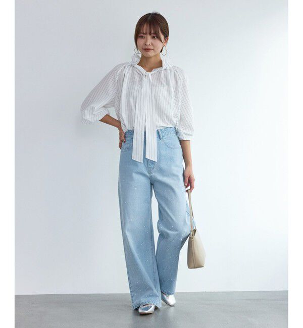 Rope&rsquo;Picnic「パールキラキラビジューデニム」|デニム|