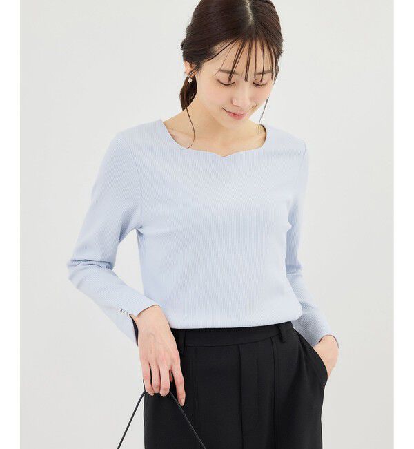 Rope&rsquo;Picnic「ハートネックリブジャケットインナー」|Tシャツ・カットソー|