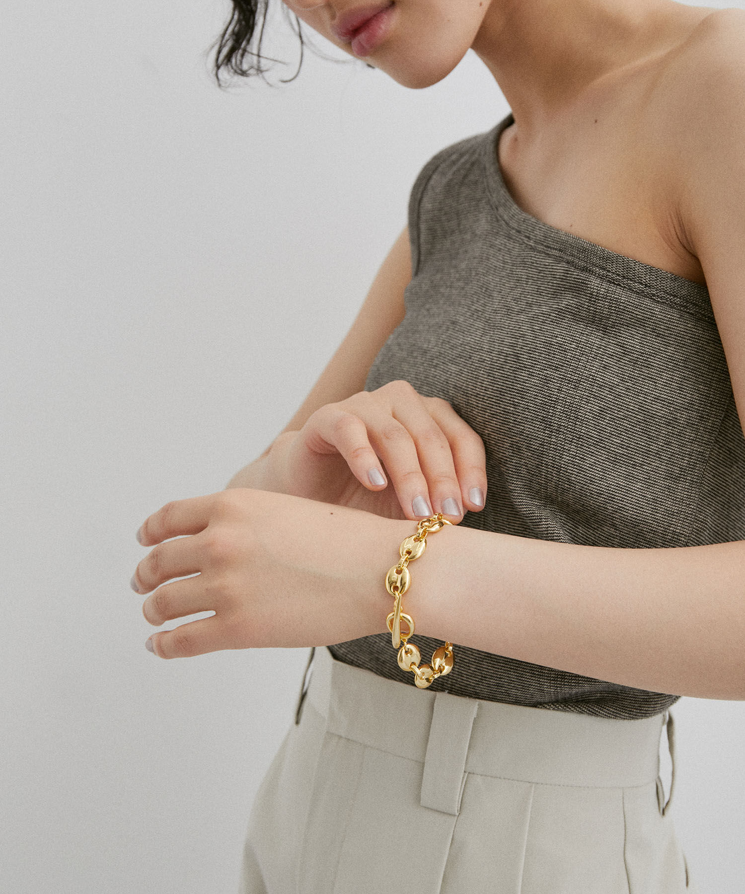 ADAM ET ROPE'「coffee beans bracelet」|ブレスレット・バングル|ゴールド(90)