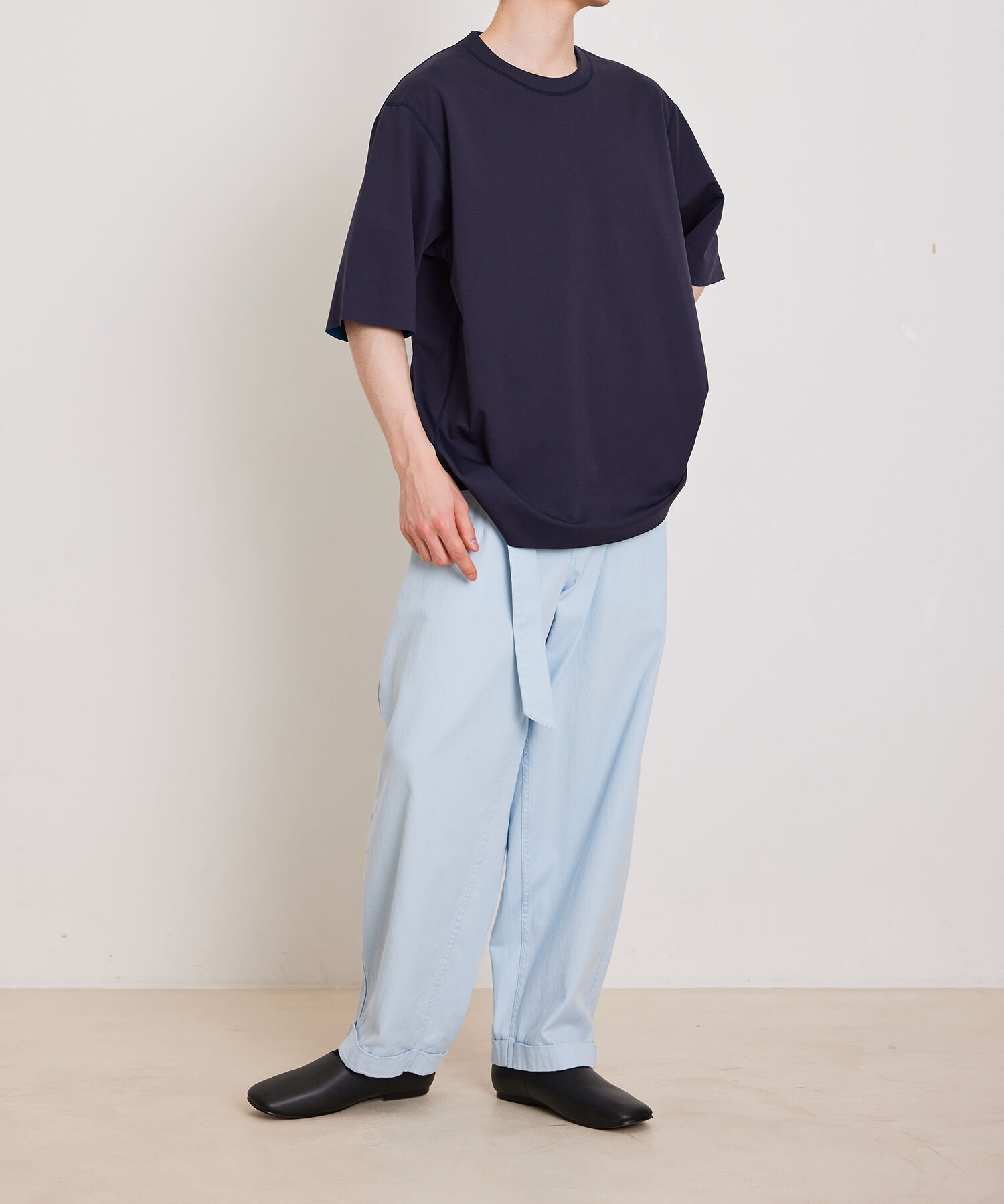 ADAM ET ROPE'「ハイゲージ シャンブレー リバーシブル Tシャツ」|Tシャツ・カットソー|