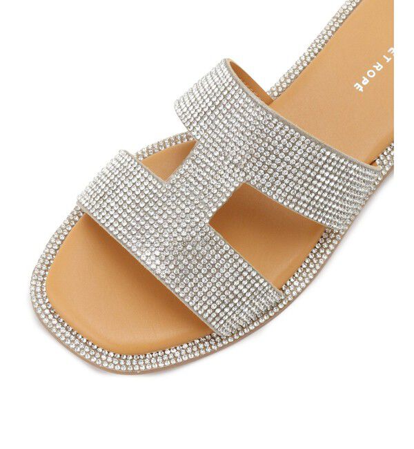 ADAM ET ROPE'「Iストラップラインストーンサンダル」|サンダル|