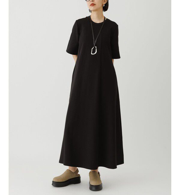 ADAM ET ROPE'「【サステナブル】ベルトコンビアシメワンピース」|ワンピース|