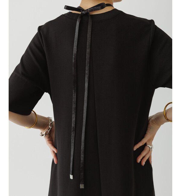 ADAM ET ROPE'「【サステナブル】ベルトコンビアシメワンピース」|ワンピース|