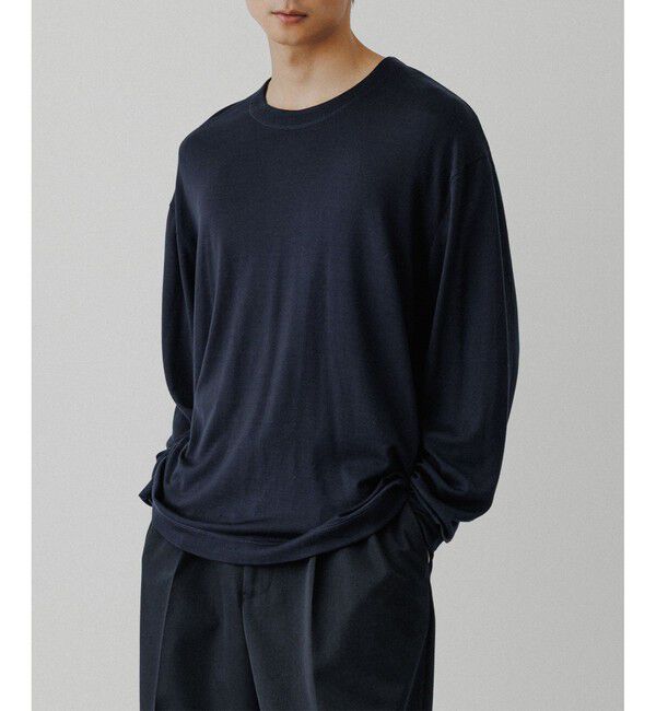 ADAM ET ROPE'「【NIKKE】ウール天竺 ロングスリーブ ニットTシャツ」|Tシャツ・カットソー|