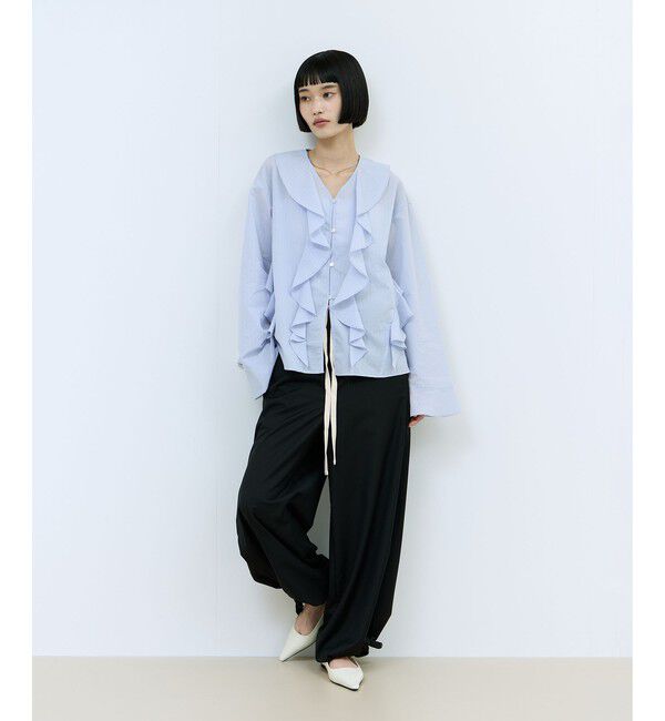 ADAM ET ROPE'「【WEB限定】サイドスリットパンツ」|チノ|