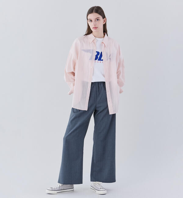  「THE SHINZONE | 〈別注〉SHEER DADDY SHIRTS WOMEN」|シャツ・ブラウス|PINK系1