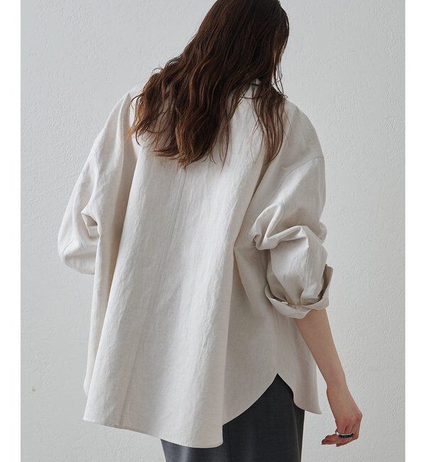 Drawing Numbers「【Drawing Numbers】コットンリネンデニムシャツ」|シャツ・ブラウス|