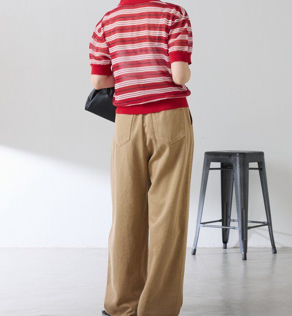  「シアーボーダーポロニット」|ニット・セーター|