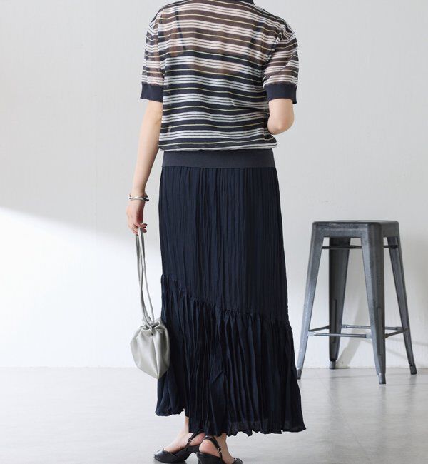  「シアーボーダーポロニット」|ニット・セーター|