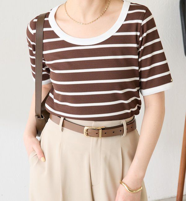  「サーマルボーダーハーフスリーブ」|Tシャツ・カットソー|