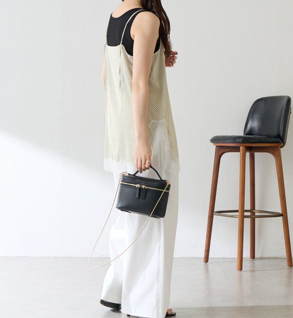  「【トレンドアイテム】レース付ドットキャミソール」|シャツ・ブラウス|