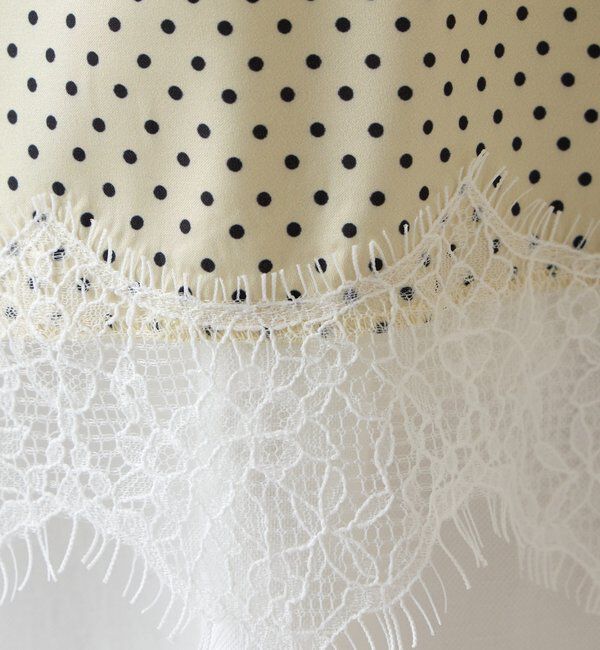  「【トレンドアイテム】レース付ドットキャミソール」|シャツ・ブラウス|