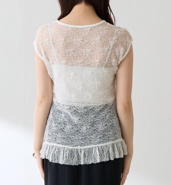  「【ストレッチ生地◎】レースフレンチカットソー」|Tシャツ・カットソー|