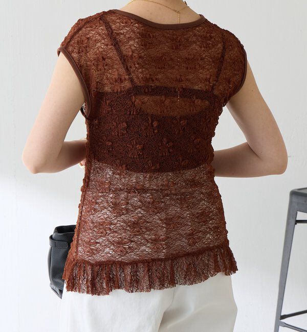  「【ストレッチ生地◎】レースフレンチカットソー」|Tシャツ・カットソー|