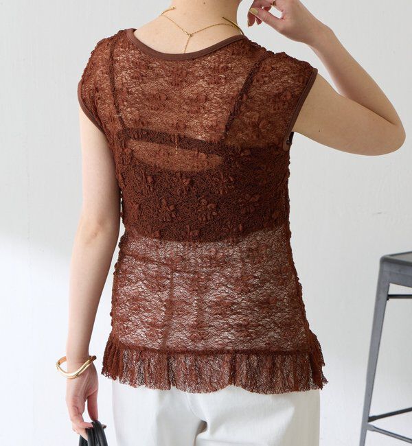  「【ストレッチ生地◎】レースフレンチカットソー」|Tシャツ・カットソー|