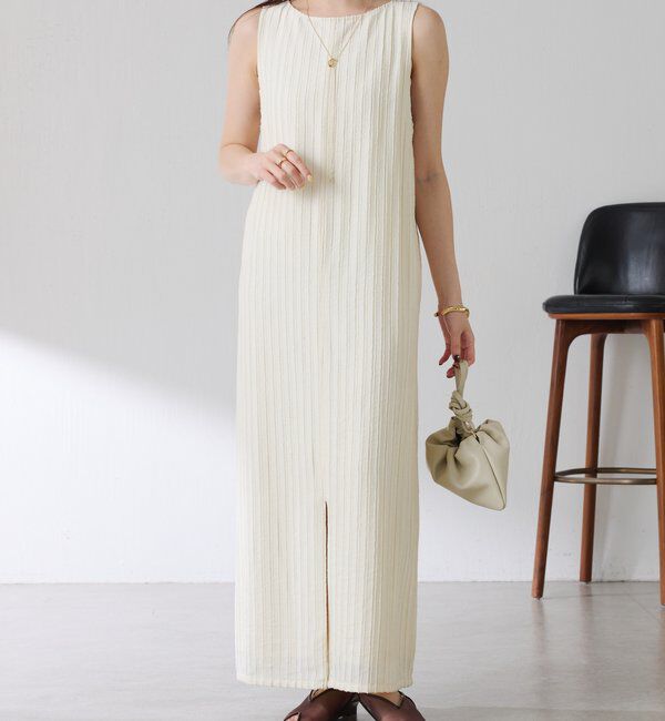  「【前後2通り】フリンジラインワンピース」|ワンピース|