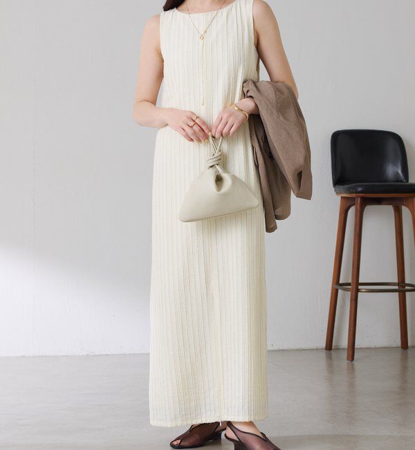  「【前後2通り】フリンジラインワンピース」|ワンピース|