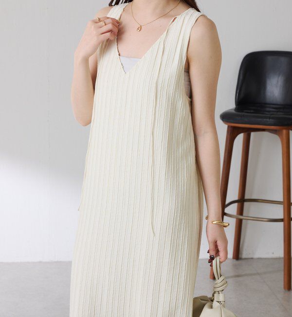  「【前後2通り】フリンジラインワンピース」|ワンピース|